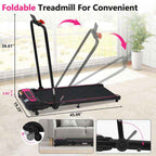 2-in-1 Folding Walking Pad Treadmill with Incline, 2.5HP Quiet Motor, 300 lbs Capacity, Remote & Armrest Control