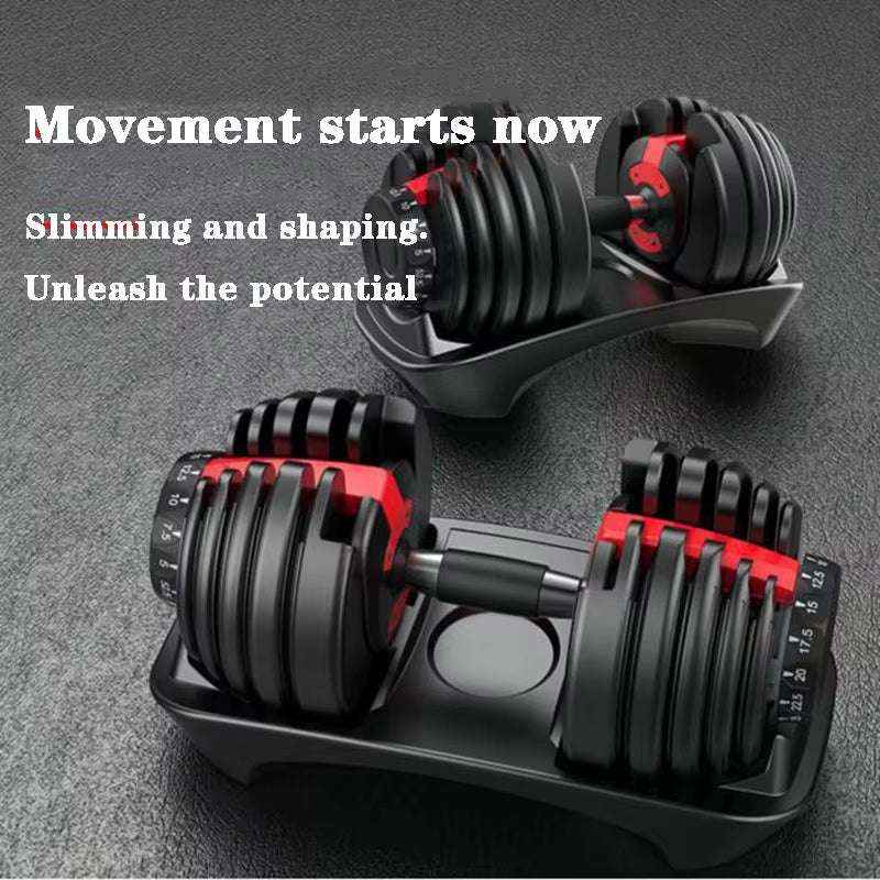 40kg/90lbs Adjustable Dumbbells Set with Quick Dial, Detachable Plates & Anti-Slip Grip