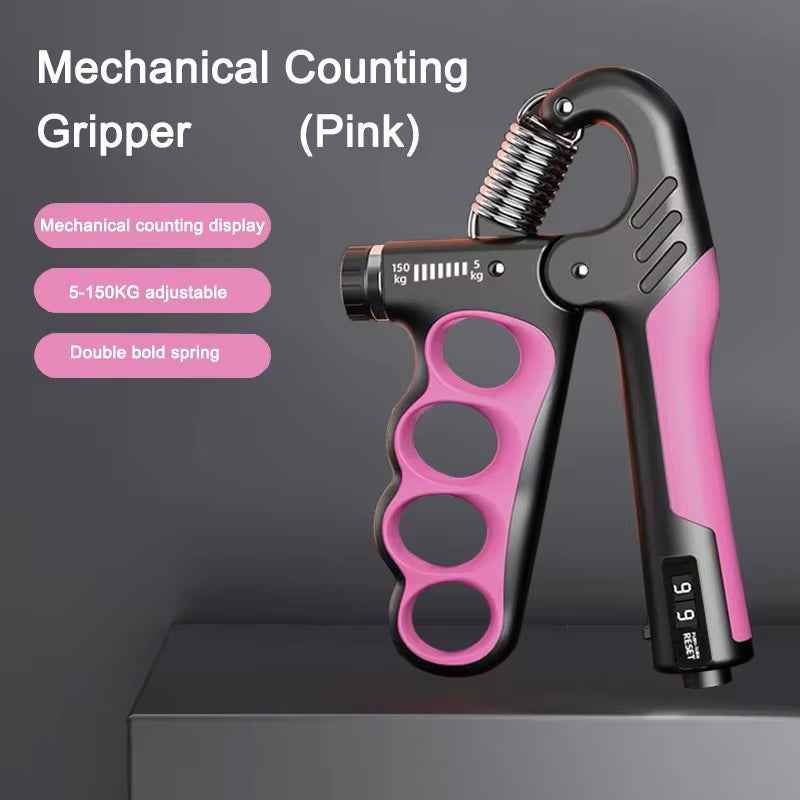 Adjustable Hand Grip Strengthener 5-100Kg with Smart Counter & Non-Slip Design