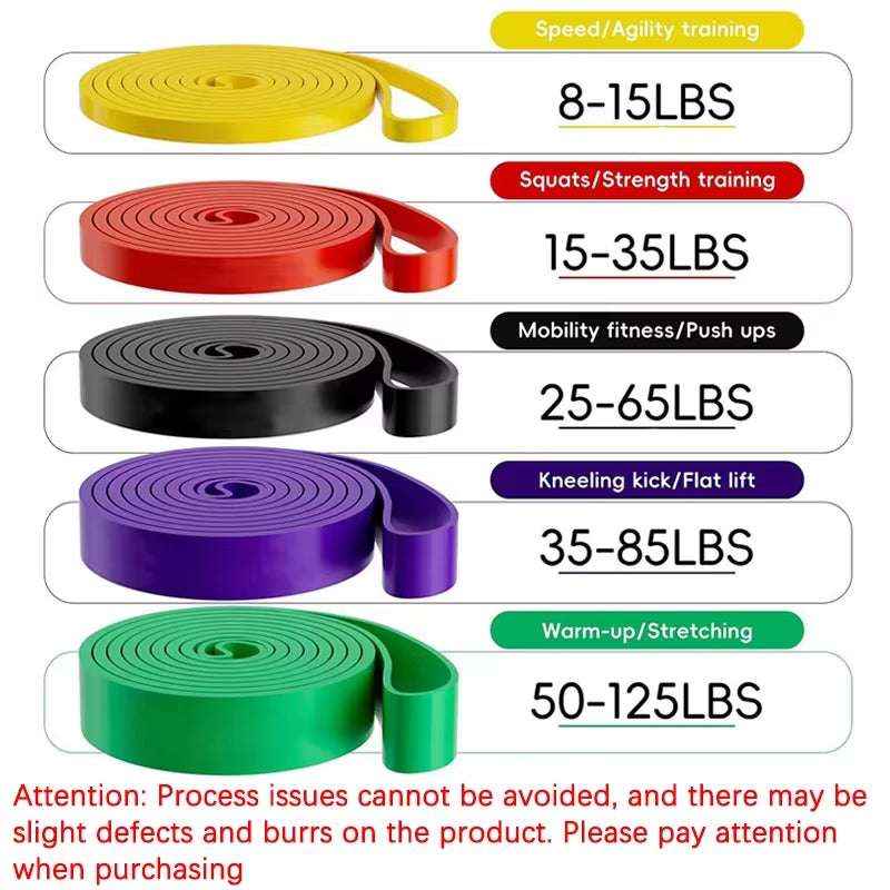 Resistance Band Set with 11 Levels Pull Up Assistance & Heavy Duty Workout Bands