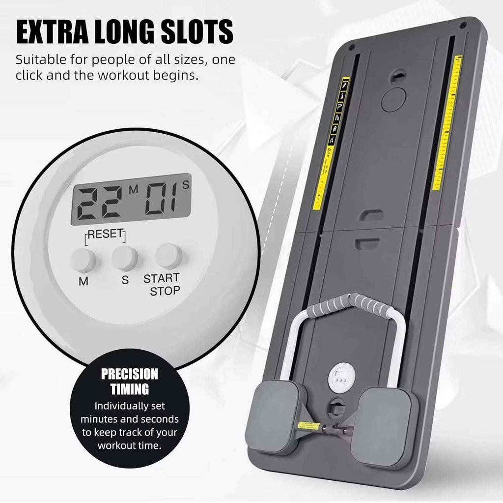 Multifunctional Pilates Board with Resistance Bands & Timer for Full-Body Home Workouts