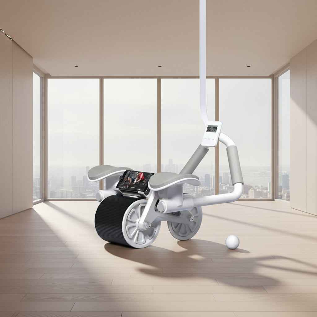 Automatic Rebound AB Roller with Elbow Support for Belly Slimming & Core Workouts