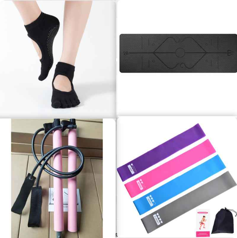 Waterproof Non-Slip TPE Yoga Mat with Position Lines for Beginners