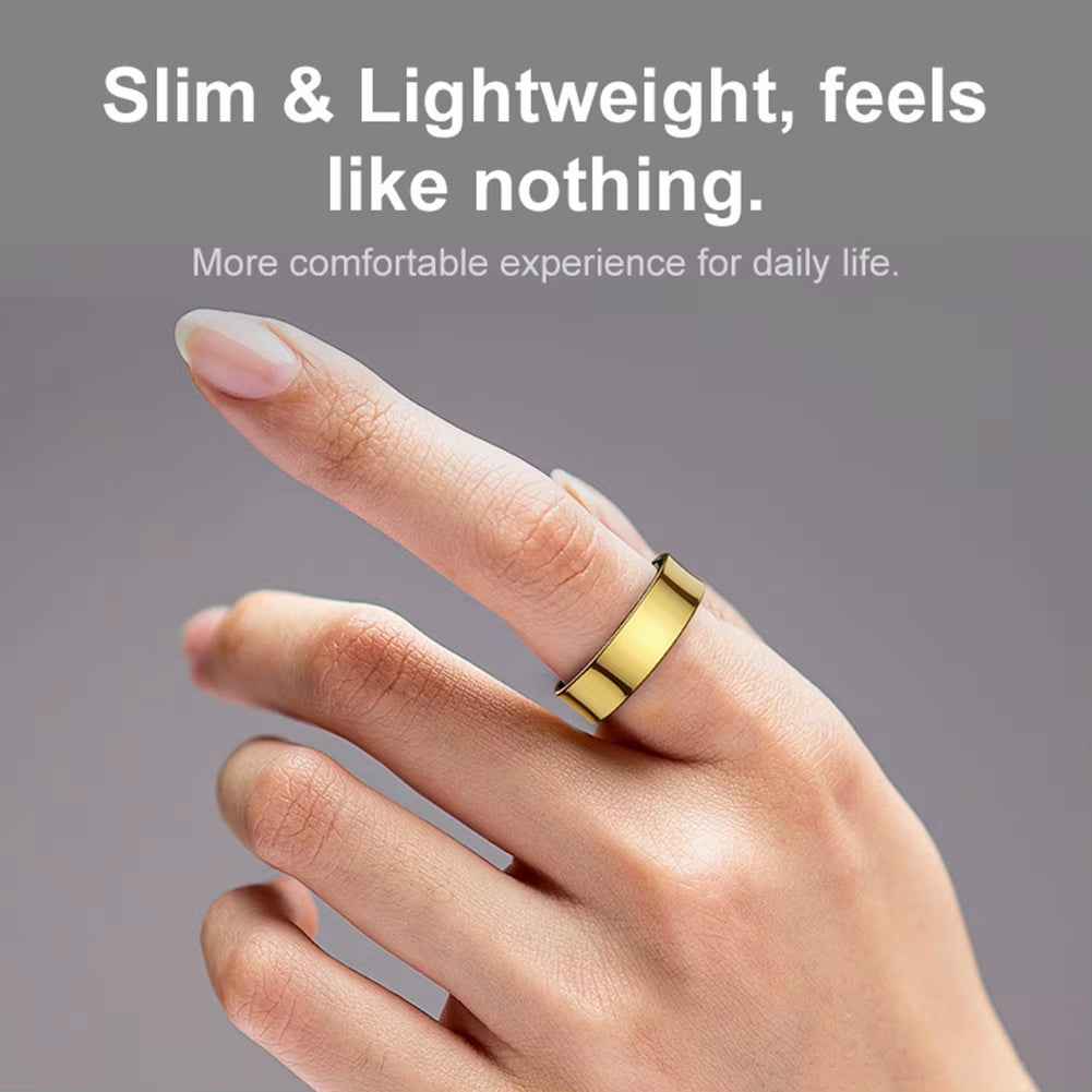 R09 Smart Ring for Heart Rate, Blood Oxygen, Sleep & Body Temperature Monitoring with Charging Case