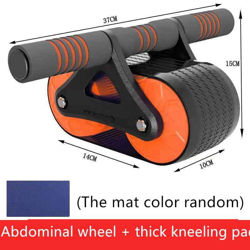 Double Wheel Ab Roller for Home Gym - Automatic Rebound Abdominal Workout Trainer for Men & Women