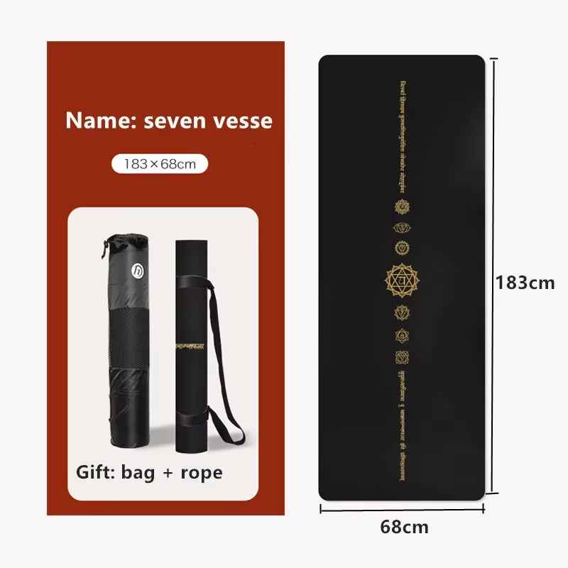 Non-Slip Natural Rubber Yoga Mat for Beginners & Pros