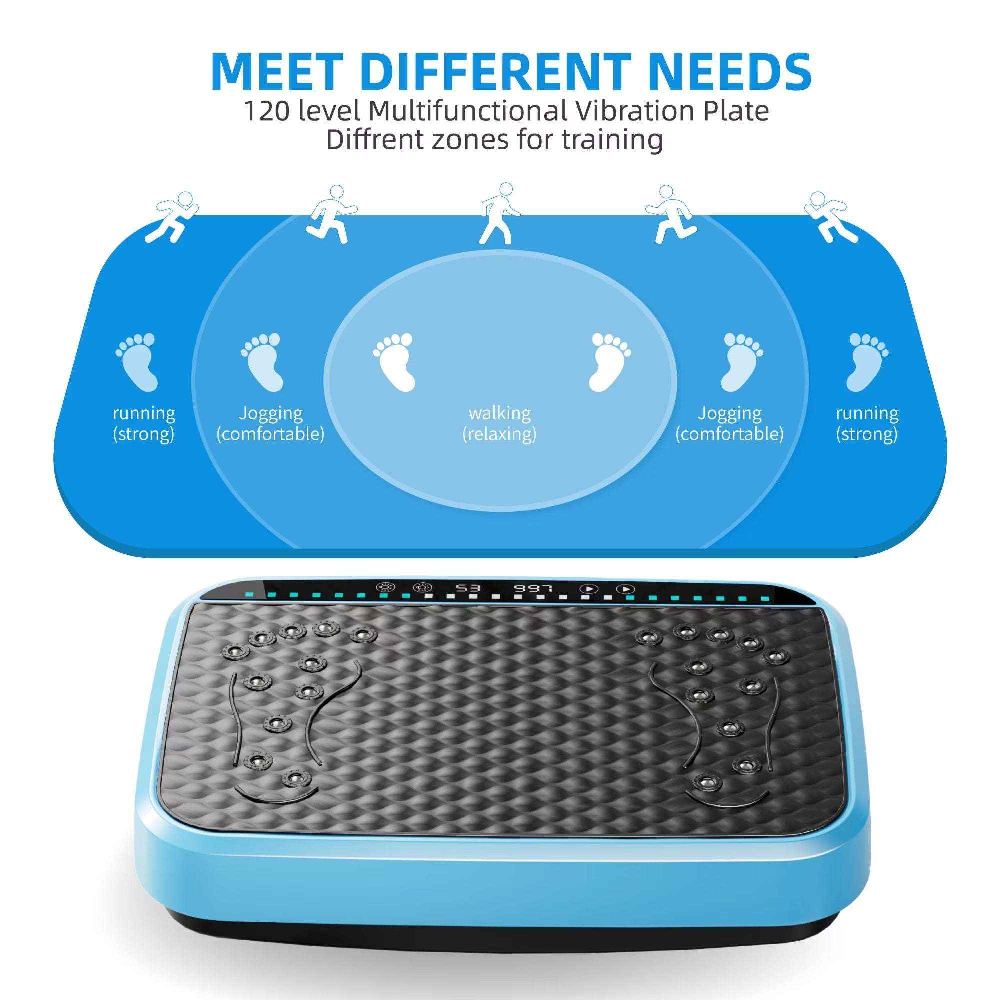 Vibration Plate Exercise Machine with 120 Speed Levels, Whole Body Fitness Platform for Lymphatic Drainage & Weight Loss