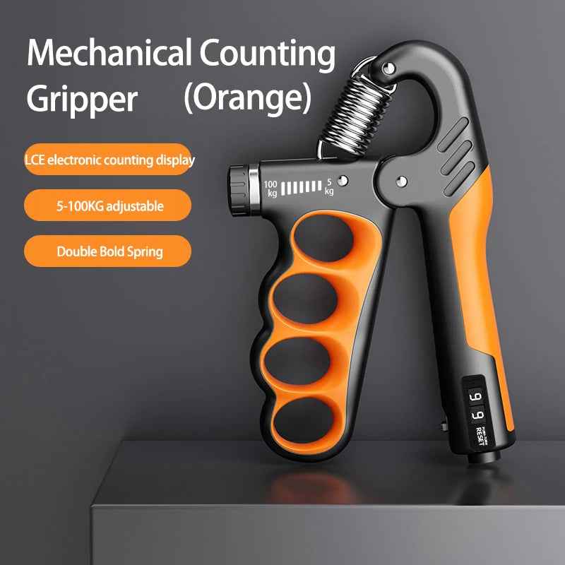 Adjustable Hand Grip Strengthener 5-100Kg with Smart Counter & Non-Slip Design