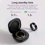 R09 Smart Ring for Heart Rate, Blood Oxygen, Sleep & Body Temperature Monitoring with Charging Case