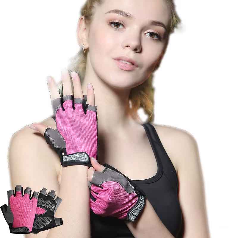 Half Finger Gym Gloves Anti-Slip with Gel Pad for Cycling & Fitness, Men & Women