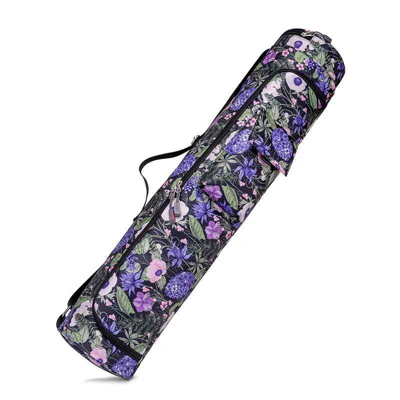Waterproof Printed Yoga Mat Bag for Men & Women, Fitness Sports Backpack for 61-66cm Mats