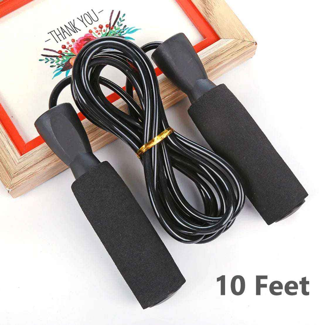 Adjustable Skipping Rope with Bearings - 10ft Tangle-Free Speed Jump Rope for Fitness